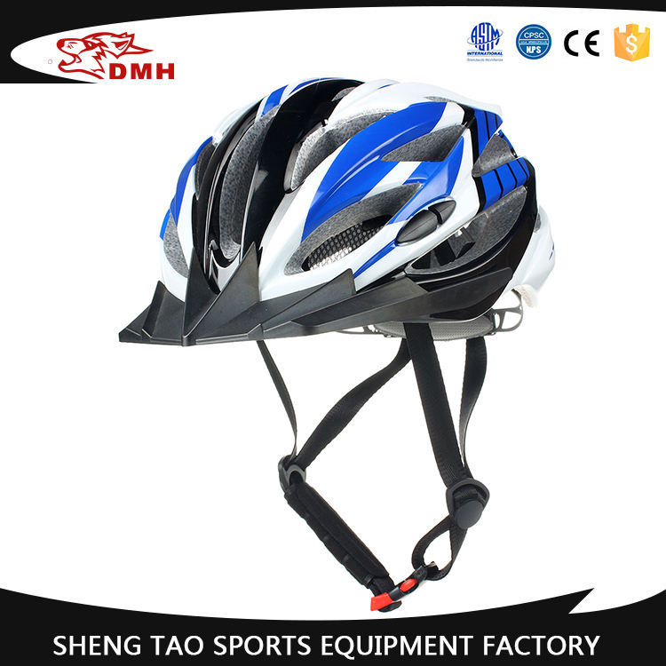 Классический велосипедный шлем сине-белого цвета, легкий велосипедный шлем